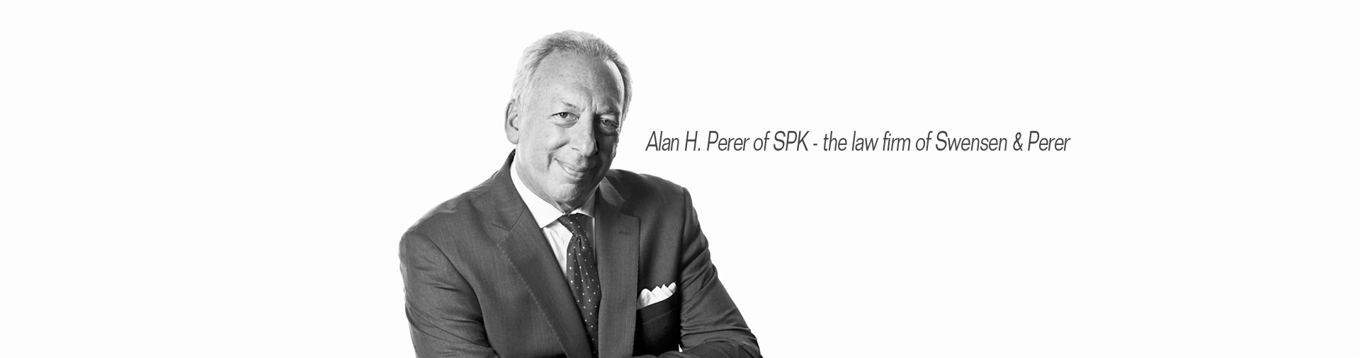 Alan H. Perer of spe - the law firm of Swense & Perer